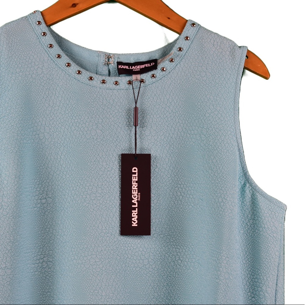 Karl Lagerfeld Paris textured sleeveless blouse